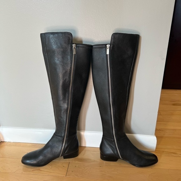 Michael Michael Kors black pebbled leather over the knee knee high boots 5.5 - Picture 4 of 16